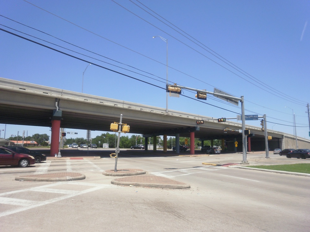 Urban overpass crossing within the project corridors